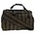 FENDI Pecan Canvas Shoulder Bag 2way Black Brown Auth th3595 Cloth  ref.1072796