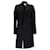 Einreihiger mittellanger Mantel von Saint Laurent aus schwarzer Wolle  ref.1072818