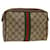 GUCCI GG Canvas Web Sherry Line Clutch Bag Beige Red Green 89.01.012 Auth yk8202 Brown Cloth  ref.1072887