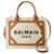 B-Army Small Shopper Bag - Balmain - Canvas - Beige Cloth  ref.1072948