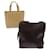 Salvatore Ferragamo Shoulder Hand Bag Leather 2Set Brown Beige Auth bs6270  ref.1073009