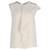 Blusa assimétrica com babados Max Mara Magda em seda marfim Branco Cru  ref.1073017