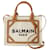 B-Army Mini Shopper Bag - Balmain - Canvas - Beige Cloth  ref.1073079