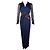 Diane Von Furstenberg Elektrisch blauer Cathy-Overall mit Punkten und Streifen