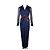 Diane Von Furstenberg Elektrisch blauer Cathy-Overall mit Punkten und Streifen - Ansicht 2