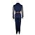 Diane Von Furstenberg Elektrisch blauer Cathy-Overall mit Punkten und Streifen - Ansicht 3