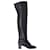 Hermès Botas de salto acima do joelho em couro preto  ref.1073200