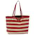 BURBERRY Blue Label Tote Bag Canvas Red White Auth bs6604 Cloth  ref.1073301
