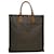 LOUIS VUITTON Monogram Sac Plat Hand Bag M51140 LV Auth pt2100 Brown Cloth  ref.1073795