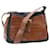 PRADA Shoulder Bag Nylon Leather Black Brown Auth fm1163  ref.1075059