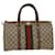 GUCCI GG Canvas Web Sherry Line Hand Bag Beige Red Green 012.3842.58 Auth ki3250 Brown Cloth  ref.1075073