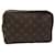 Louis Vuitton Monogram Trousse Toilette 23 Clutch Bag M47524 LV Auth am4828 Brown Cloth  ref.1075105