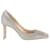 Jimmy Choo Romy 100 Platinum Ice Glitter Pumps in Silver Leather Silvery  ref.1075170