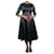 Autre Marque Vestido de seda negro con pedrería en el mismo tono - talla UK 14  ref.1075341
