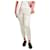 Saint Laurent Pantaloni color crema in misto seta plissettati - taglia UK 10 Crudo  ref.1075366