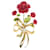 Dolce & Gabbana Grampo de cabelo de cristal flor rosa dourada Dourado  ref.1075369