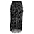 Falda midi con lentejuelas Alessandra Rich en algodón negro  ref.1075630