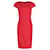 Vestido Midi de manga curta Miu Miu em algodão vermelho  ref.1075657