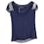 Loewe verziertes T-Shirt aus blauer Seide  ref.1075662