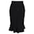 Falda midi Prada en lana negra Negro Algodón  ref.1075664