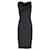 Bow Prada Square Neck Midi Dress in Black Polyester  ref.1075667