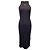 Off White Off-White Basic Ribbed Logo-Print Midi Dress in Black Cotton
