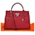 Hermès Hermes Kelly 35 Roja Cuero  ref.1075971