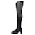 Chanel Overknee-Stiefel aus schwarzem Wildleder Schweden  ref.1076010