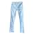 Chanel Novos jeans de pista bordados com logotipo CC Azul John  ref.1076074