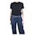 Acne Black short-sleeved crewneck t-shirt - size M Cotton  ref.1076664