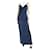 Autre Marque Blue sleeveless satin maxi dress - size M Polyester  ref.1076670