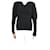 Khaite Jersey negro con mangas abullonadas y canalé de lana merino - talla S  ref.1076676