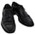 LOUIS VUITTON Wing Tip Chaussures Médaillon Cuir 5.5 M Noir MP3136 LV Auth ak214  ref.980828