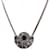 Chanel Medallón de cabujón Negro Plata Blanco Gris Metal  ref.1075033