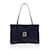 Fendi Schwarze Einkaufstasche mit ausgeschnittenem FF-Logo aus Monogramm-Segeltuch Leinwand  ref.1076502