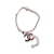 Chanel Bracelet chaîne logo CC en métal doré clair et émail noir et rouge  ref.1076509