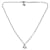 Colar Christian Dior em metal prateado com pérola Prata  ref.1076514