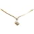 Dior Gold Logo Anhänger Halskette Golden Metall Vergoldet  ref.1076778