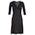 Loro Piana Kleid mit gedrehter Vorderseite und V-Ausschnitt aus schwarzem Polyester  ref.1076952