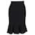 Jupe mi-longue sirène Prada en laine noire  ref.1076958