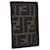 FENDI Zucca Canvas Card Case Black Brown Auth yk8552  ref.1077328