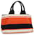 PRADA Canapa MM Hand Bag Canvas Orange Auth ac2188 Cloth  ref.1077410