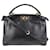 Fendi Black Python Mini Peekaboo Top Handle Bag Exotic leather  ref.1077593