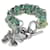 Chanel Grün/Glücksbringer-CC-Armband aus Silber mit Kette Metall  ref.1077744