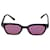 Autre Marque Cor preta/Óculos de sol com armação quadrada rosa Preto Plástico  ref.1077762