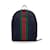 Gucci Rucksack-Schultertasche mit Webstreifen aus schwarzem Techno-Canvas Leinwand  ref.1077812