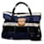 Prada Canapa Stripe Handbag Blue Cloth  ref.1077852