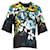 Blusa con mangas acampanadas y estampado floral Escada en seda negra Negro  ref.1078018