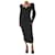 Autre Marque Black bustier midi dress - size IT 38 Polyester  ref.1078041