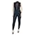 Just Cavalli Black sleeveless sparkly striped jumpsuit - size S Wool  ref.1078042